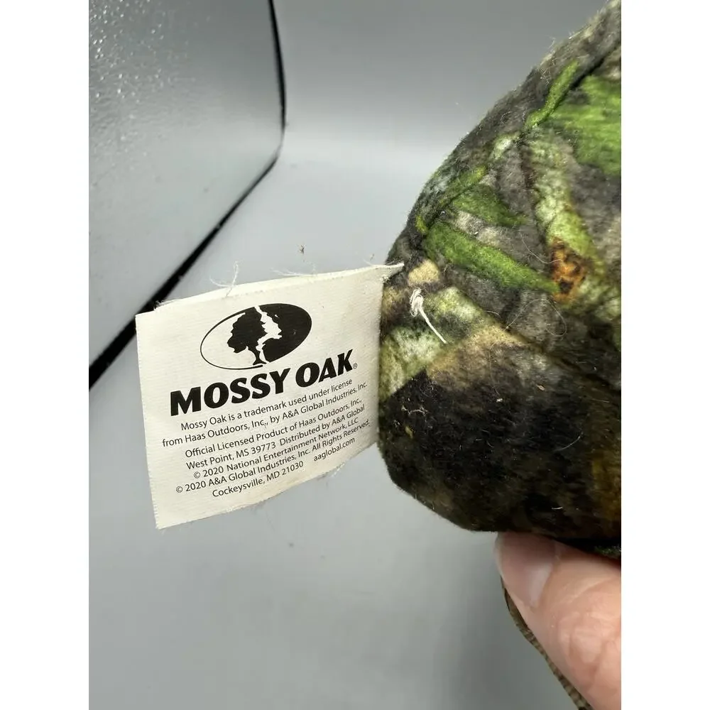 Mossy Oak Camo Moose Plush Stuffed Animal Orange Vest Hunting Toy